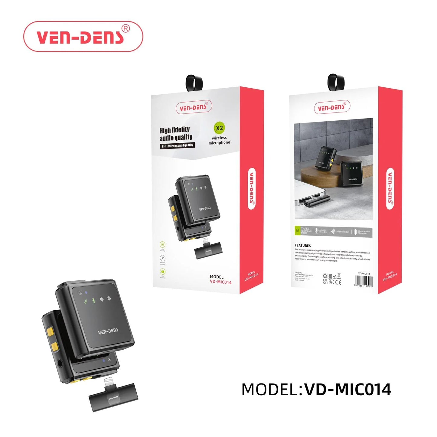 Ven-Dens Wireless Microphone System VD-MIC014: Crystal-Clear Sound, Anytime, Anywhere