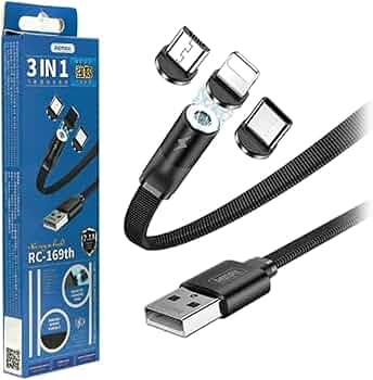 Remax RC-169Th Copper 3-in-1 Magnetic Braided Charging Cable: Ultimate Convenience & Durability