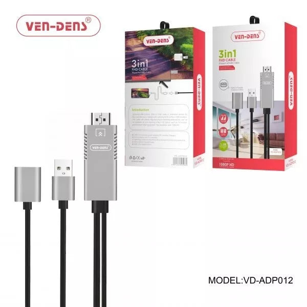 VEN-DENS 3 in 1 FHD Cable
