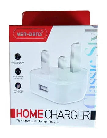 Ven-Dens SP-TC21A 1A USB Home Charger